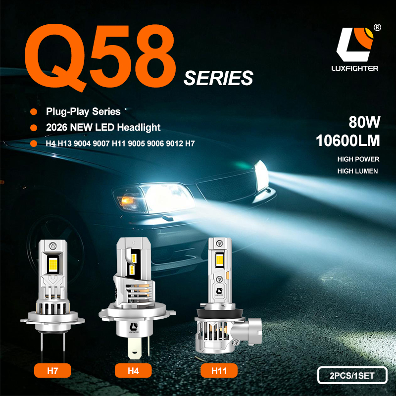 సరికొత్త LUXFIGHTER 2026 Q58 సిరీస్ ప్లగ్-ఇన్ LED ఆటోమోటివ్ హెడ్‌లైట్లు అధికారికంగా ప్రారంభించబడ్డాయి